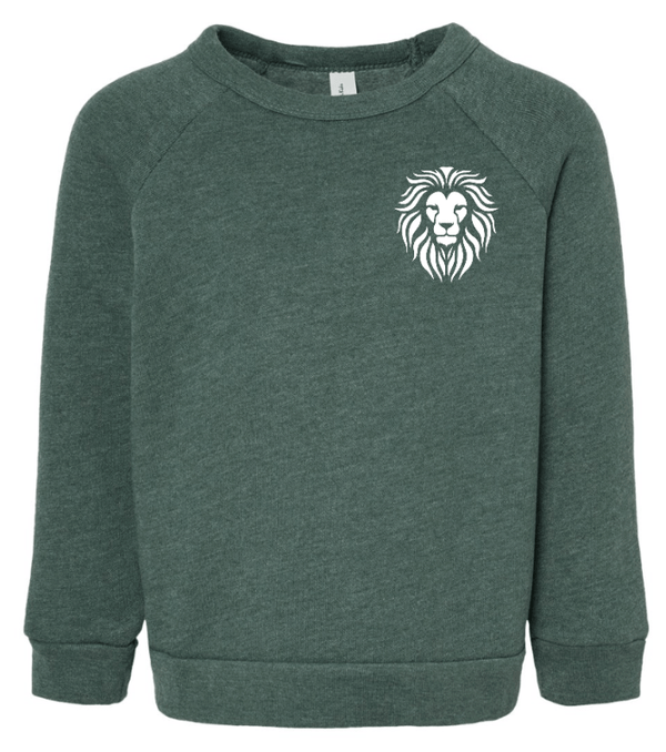 Custom Printed Apparel | Coram Deo Fall 2025 - Toddler Crewneck Sweatshirt (Navy/Forest Green) - Coram Deo Fall 2025 - 18452