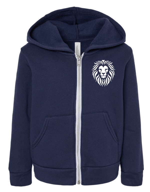 Custom Printed Apparel | Coram Deo Fall 2025 - Toddler Full Zip Hooded Sweatshirt (Forest Green/Navy) - Coram Deo Fall 2025 - 18452