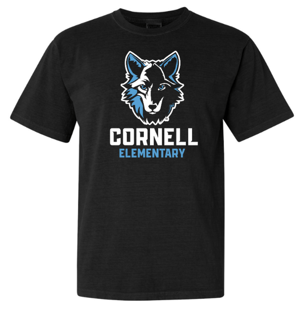 Custom Apparel - Screen Printing - Cornell Elementary 2024 - Adult Unisex Black Staff T-Shirt - Cornell 2024 - 15376
