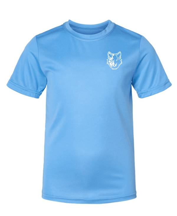 Custom Apparel - Screen Printing - Cornell Elementary Summer 2025 - Youth Performance T-Shirt **Columbia Blue / Black** - Cornell Summer 2025 - 17926