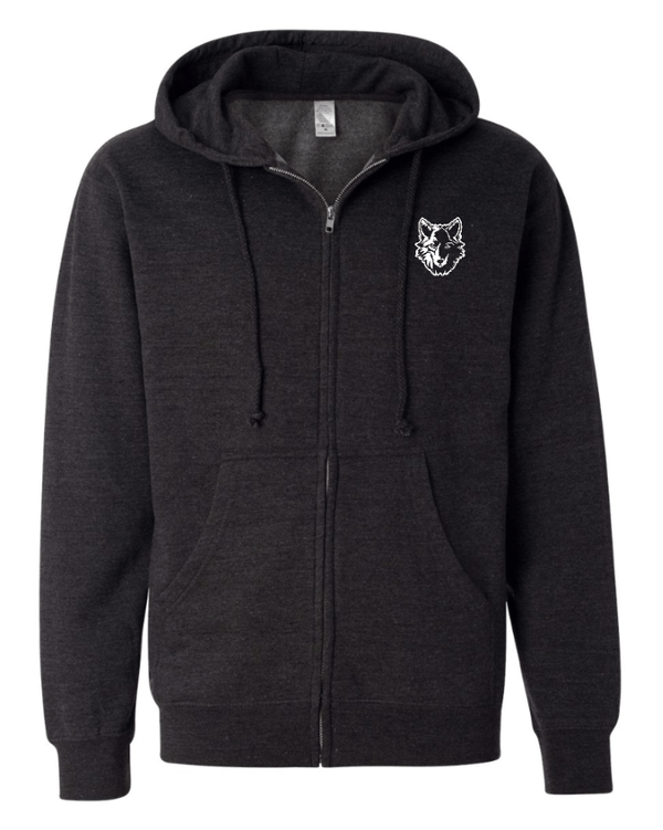 Custom Apparel - Screen Printing - Cornell Fall/Winter - Midweight Full Zip Hooded Sweatshirt (Maroon / Charcoal) - Cornell Fall/Winter - 16694