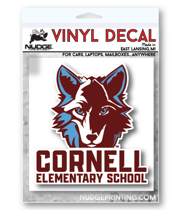 Custom Apparel - Screen Printing - Cornell Fall/Winter - Okemos Wolf Car Decal - Cornell Fall/Winter - 16694