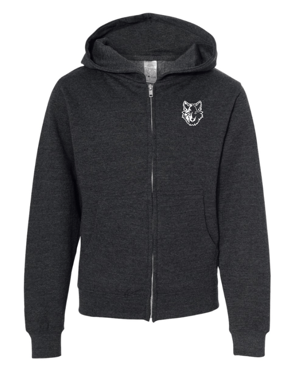 Custom Apparel - Screen Printing - Cornell Fall/Winter - Youth Midweight Full Zip Hooded Sweatshirt - Cornell Fall/Winter - 16694