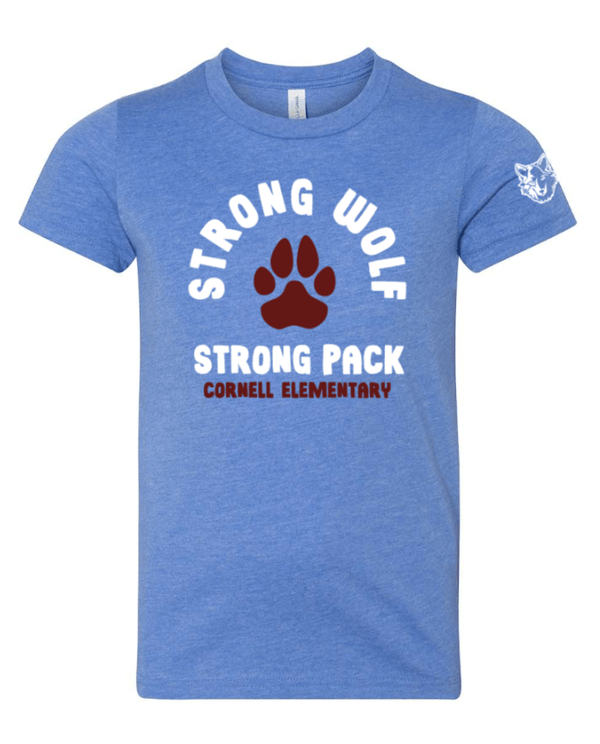 Custom Apparel - Screen Printing - Cornell Fall/Winter - Youth T-Shirt (Pawprint design) - Cornell Fall/Winter - 16694