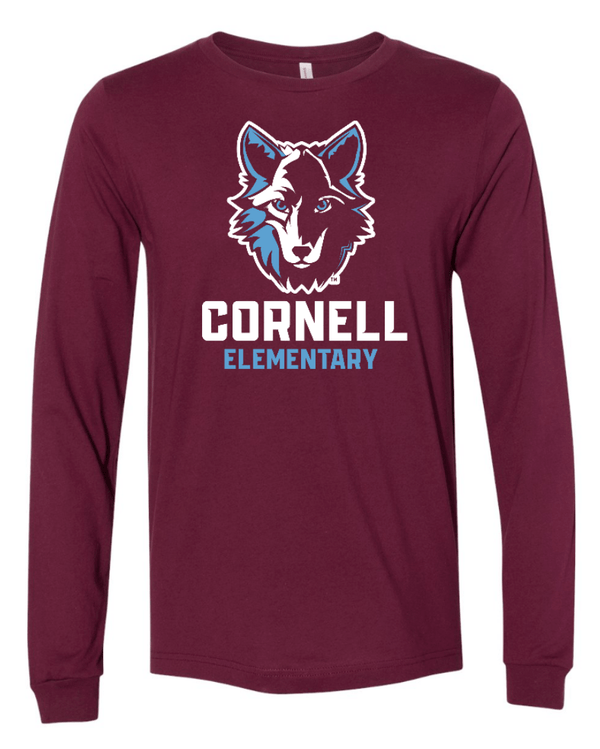 Custom Apparel - Screen Printing - Cornell Winter 2023 - Adult Unisex Jersey Long Sleeve Tee - Cornell Winter 2023 - 14959