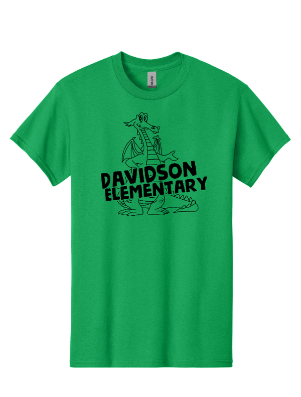 Custom Printed Apparel | Davidson Elementary - Adult Heavy Cotton T-Shirt "Davidson Elementary" Design - Davidson Elementary - 18150
