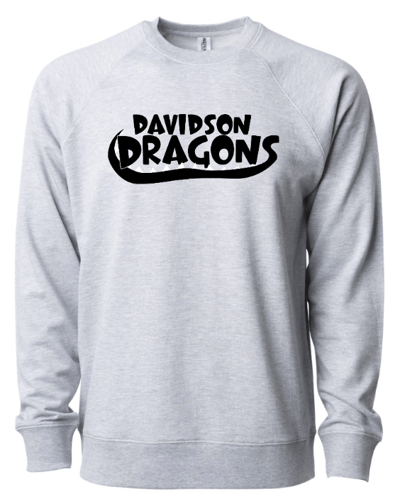 Custom Apparel - Screen Printing - Davidson Elementary School - Adult Dragons Crewneck Sweatshirt - Crew Neck Sweatshirt - Davidson Elementary School - 14724