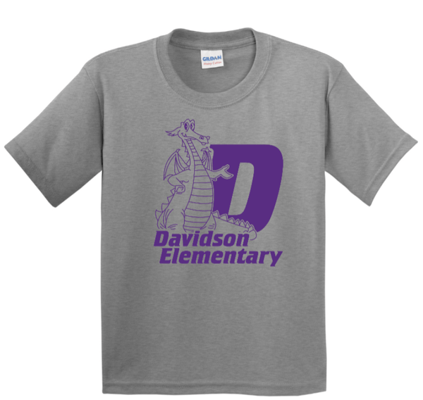 Custom Apparel - Screen Printing - Davidson Elementary School - Youth "D" Cotton T-Shirt - T-shirt - Davidson Elementary School - 14724