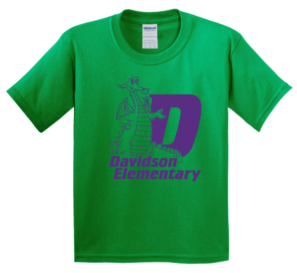 Custom Apparel - Screen Printing - Davidson Elementary School - Youth "D" Cotton T-Shirt - T-shirt - Davidson Elementary School - 14724