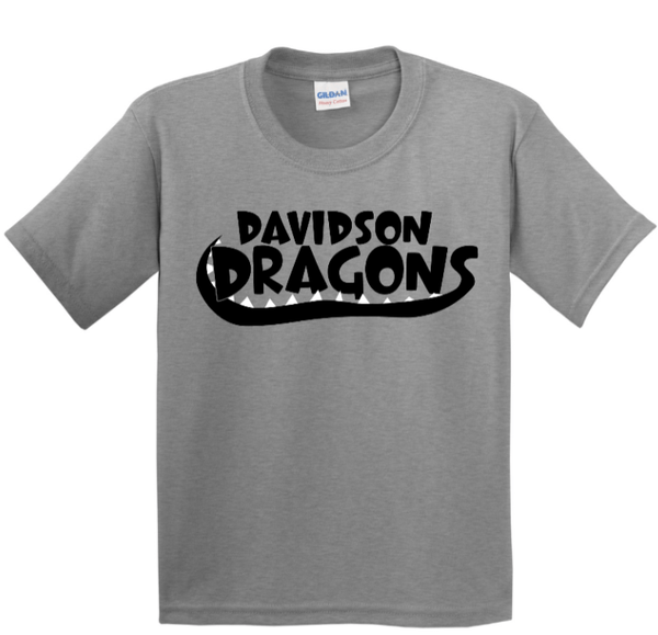 Custom Apparel - Screen Printing - Davidson Elementary School - Youth Dragons Cotton T-Shirt - Youth T-shirt - Davidson Elementary School - 14724