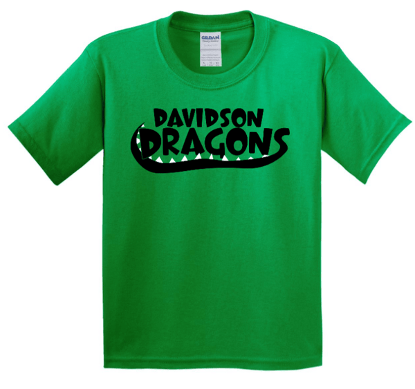 Custom Apparel - Screen Printing - Davidson Elementary School - Youth Dragons Cotton T-Shirt - Youth T-shirt - Davidson Elementary School - 14724