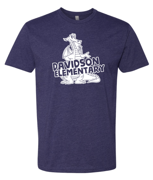Custom Apparel - Screen Printing - Davidson Elementary Shirts 2025 - Adult Dark Purple T-Shirt - Davidson Elementary School 25 - 17502