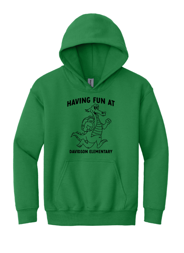 Custom Printed Apparel | Davidson Elementary - Youth Heavy Blend Hoodie "Having Fun at Davidson Elementary" Design - Davidson Elementary - 18150