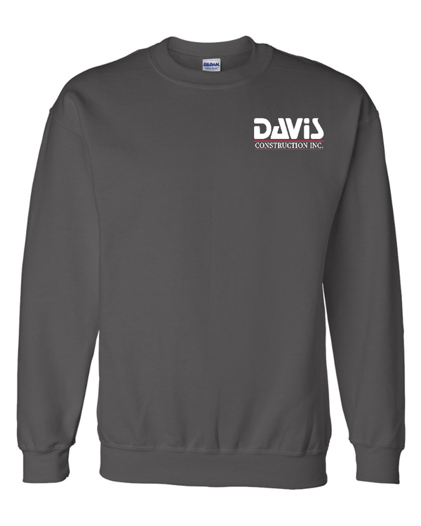 Custom Apparel - Screen Printing - Davis Construction - DryBlend® Crewneck Sweatshirt - Davis Construction - 15068