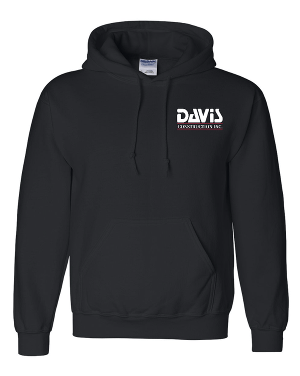 Custom Apparel - Screen Printing - Davis Construction - DryBlend® Hooded Sweatshirt - Davis Construction - 15068