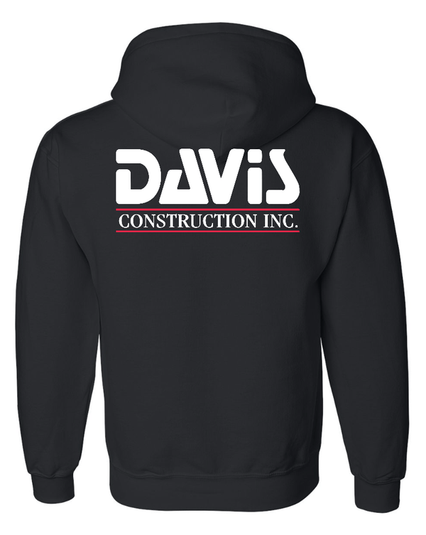 Custom Apparel - Screen Printing - Davis Construction - DryBlend® Hooded Sweatshirt - Davis Construction - 15068