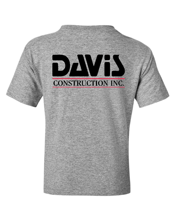 Custom Apparel - Screen Printing - Davis Construction - DryBlend® Youth T-Shirt - Davis Construction - 15068