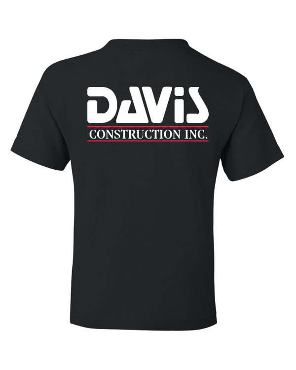 Custom Apparel - Screen Printing - Davis Construction - DryBlend® Youth T-Shirt - Davis Construction - 15068