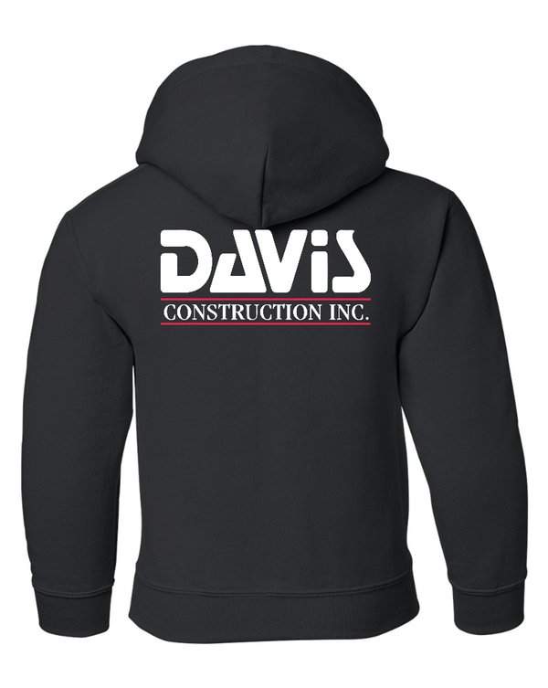 Custom Apparel - Screen Printing - Davis Construction - Heavy Blend™ Youth Hoodie - Davis Construction - 15068