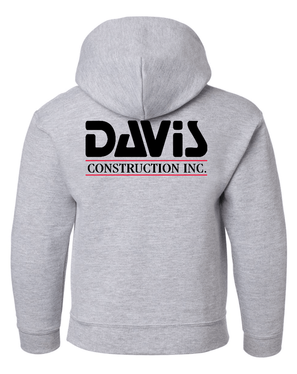 Custom Apparel - Screen Printing - Davis Construction - Heavy Blend™ Youth Hoodie - Davis Construction - 15068