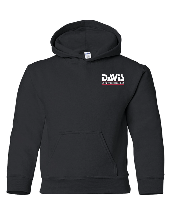 Custom Apparel - Screen Printing - Davis Construction - Heavy Blend™ Youth Hoodie - Davis Construction - 15068