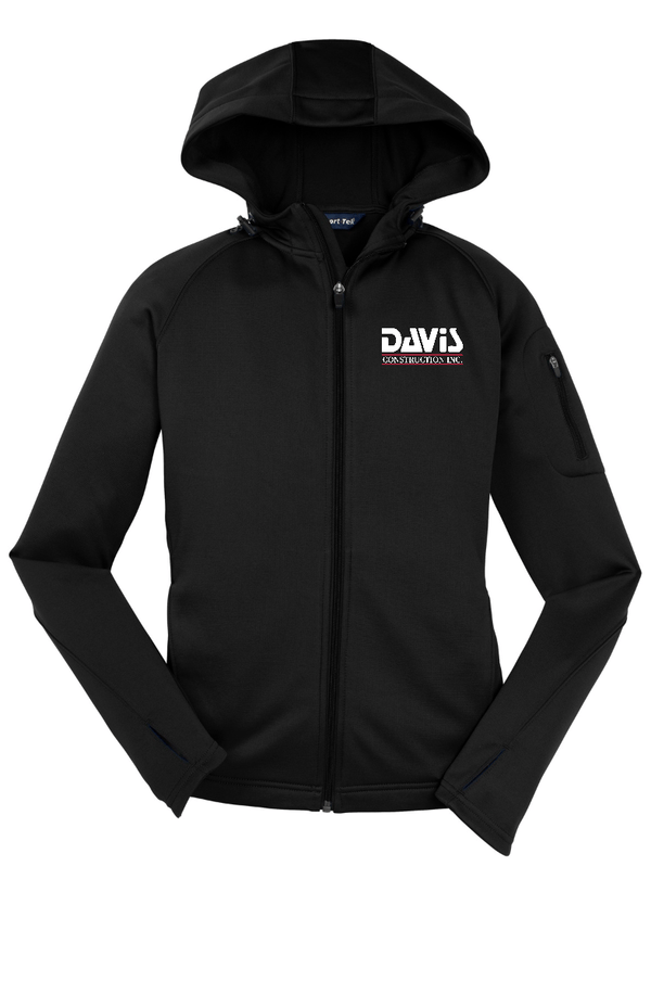 Custom Apparel - Screen Printing - Davis Construction - Ladies Tech Fleece Full - Zip Hooded Jacket - Davis Construction - 15068