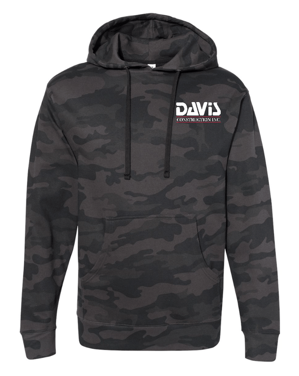 Custom Apparel - Screen Printing - Davis Construction - Mid - weight Hoodie - Davis Construction - 15068