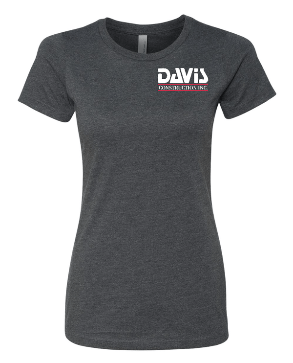 Custom Apparel - Screen Printing - Davis Construction - Womans CVC T-Shirt - Davis Construction - 15068