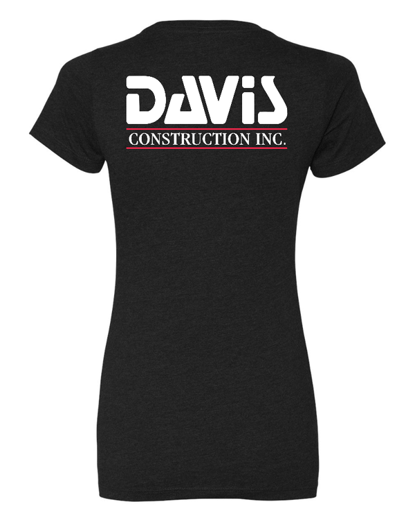 Custom Apparel - Screen Printing - Davis Construction - Womans CVC T-Shirt - Davis Construction - 15068