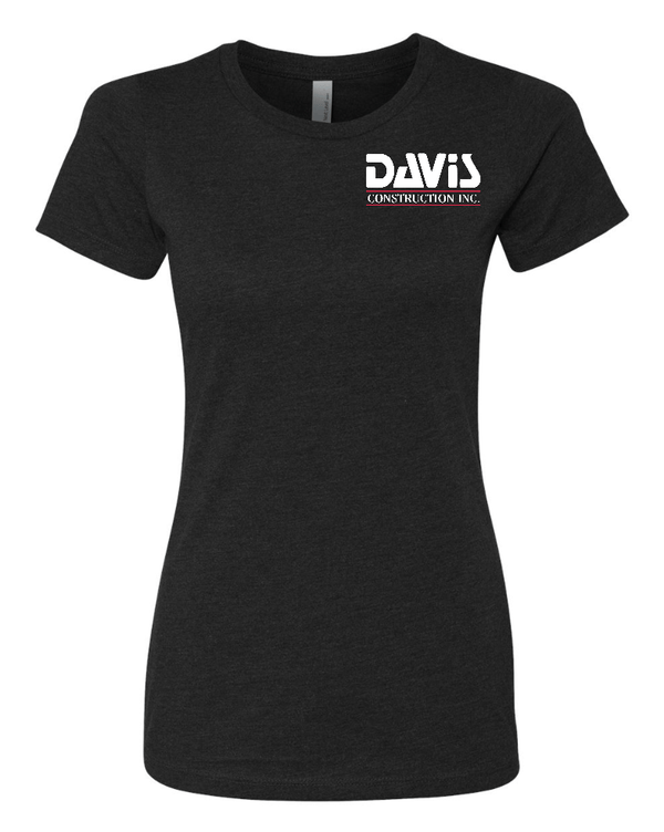 Custom Apparel - Screen Printing - Davis Construction - Womans CVC T-Shirt - Davis Construction - 15068