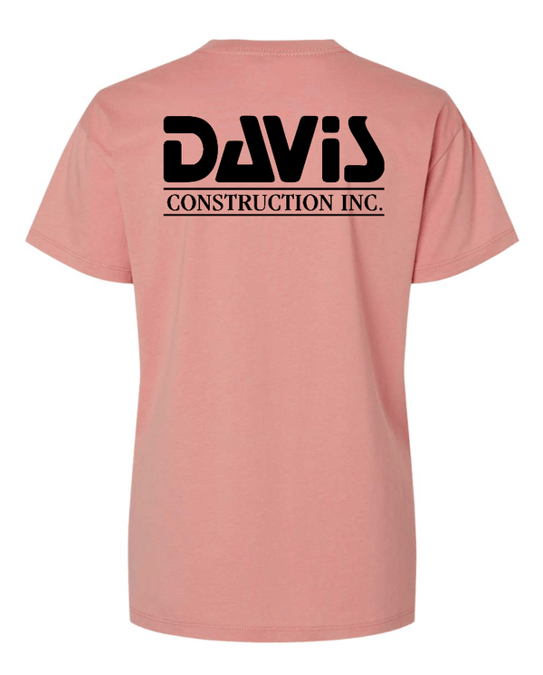 Custom Apparel - Screen Printing - Davis Construction - Women's Cotton Relaxed T-Shirt - Davis Construction - 15068