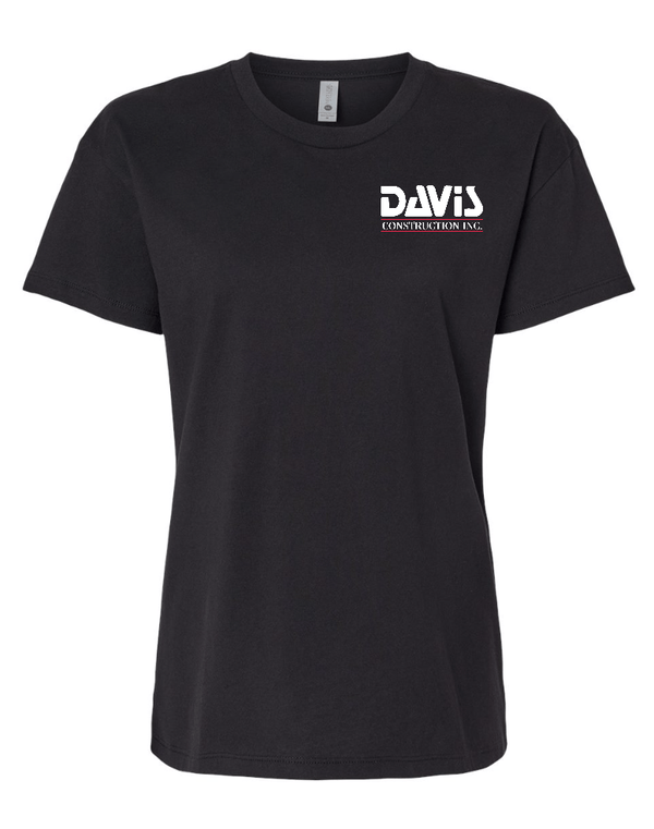 Custom Apparel - Screen Printing - Davis Construction - Women's Cotton Relaxed T-Shirt - Davis Construction - 15068