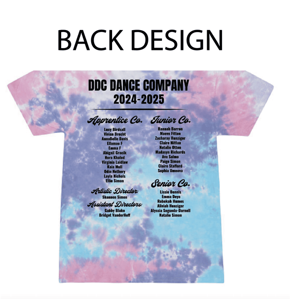 Custom Apparel - Screen Printing - Delta Dance - Company Dance Team - Adult Multi - Color Tie - Dyed T-Shirt - Delta Dance Co. Round 2 - 17479