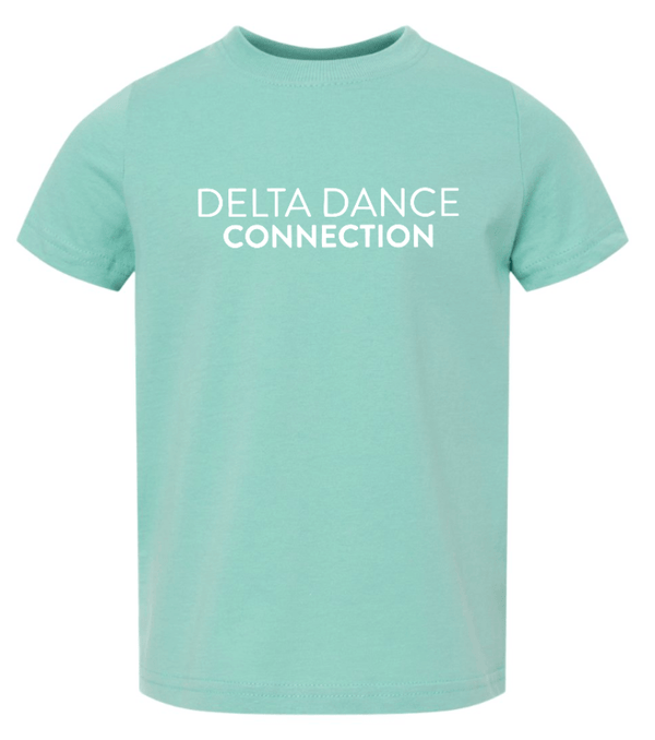 Custom Printed Apparel | Delta Dance Connection Fall 2025 - Toddler T-Shirt Text Design (Black/Saltwater) - Delta Dance F25 - 18488