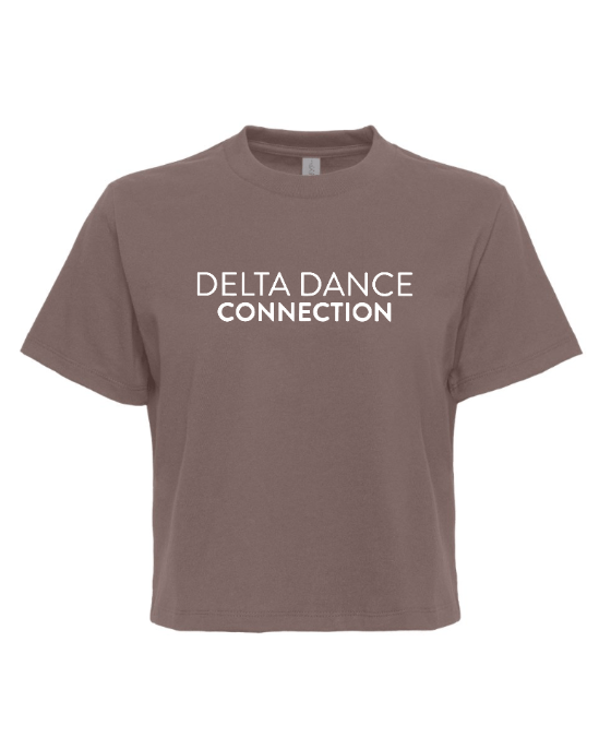 Custom Apparel - Screen Printing - Delta Dance Connection - Women's Logo Boxy T-Shirt (Lavender / Shiitake) - Delta Dance Connection - 16948