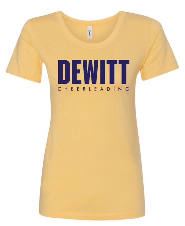 Custom Apparel - Screen Printing - DeWitt Jr. Panthers Competitive Cheer - Women's Ideal T-Shirt ~ Banana / Grey ~ - DeWitt Jr. Panthers Competitive Cheer - 17099