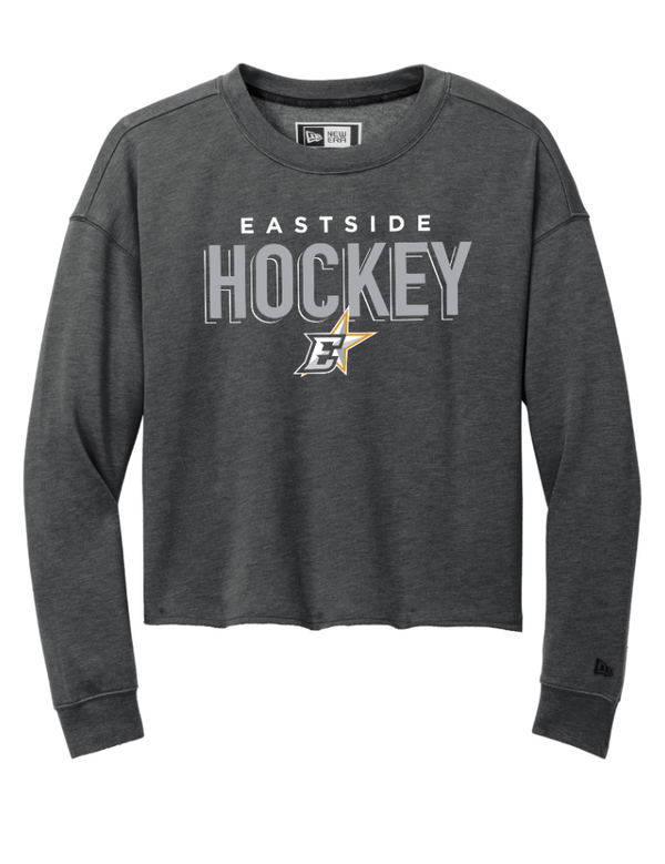 Custom Printed Apparel | Eastside Stars 2025 - Women's Grey New Era Cropped Crewneck Sweatshirt - Eastside Stars F25 - 18643