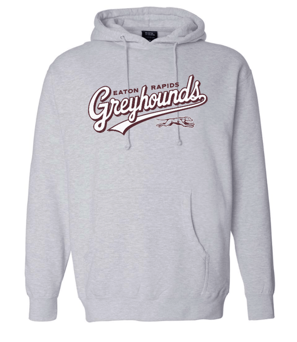 Custom Printed Apparel | Eaton Rapids Fall 2025 - Adult Grey Heather Hooded Sweatshirt - Eaton Rapids Fall 2025 - 18341