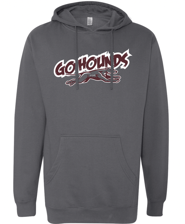 Custom Apparel - Screen Printing - Eaton Rapids High School - Go Hounds Hooded Sweatshirt - Hooded Sweatshirt - Eaton Rapids Highschool - 14594