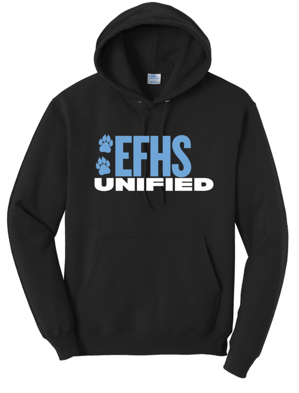 Custom Printed Apparel | EFHS Unified Sports Fall 2025 - Adult Hooded Sweatshirt (Multiple Color Options) - EFHS Unified Sports F 25 - 18350