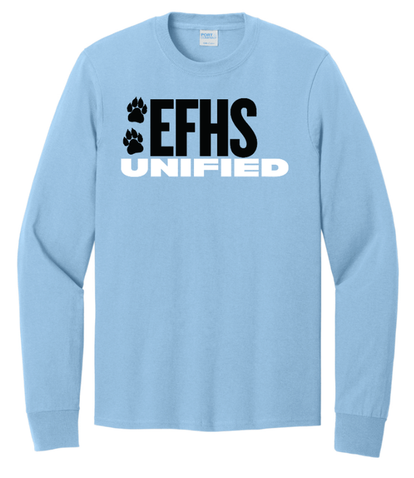 Custom Printed Apparel | EFHS Unified Sports Fall 2025 - Adult Long Sleeve Tee (Multiple Color Options) - EFHS Unified Sports F 25 - 18350