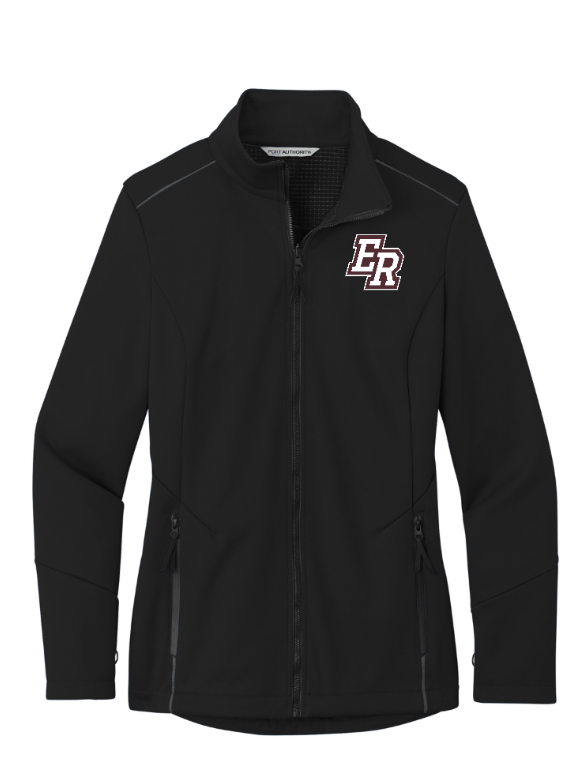 Custom Apparel - Screen Printing - ERPS Staff Apparel - Ladies Soft Shell Jacket Black - ERPS 2024 Staff Apparel - 16428
