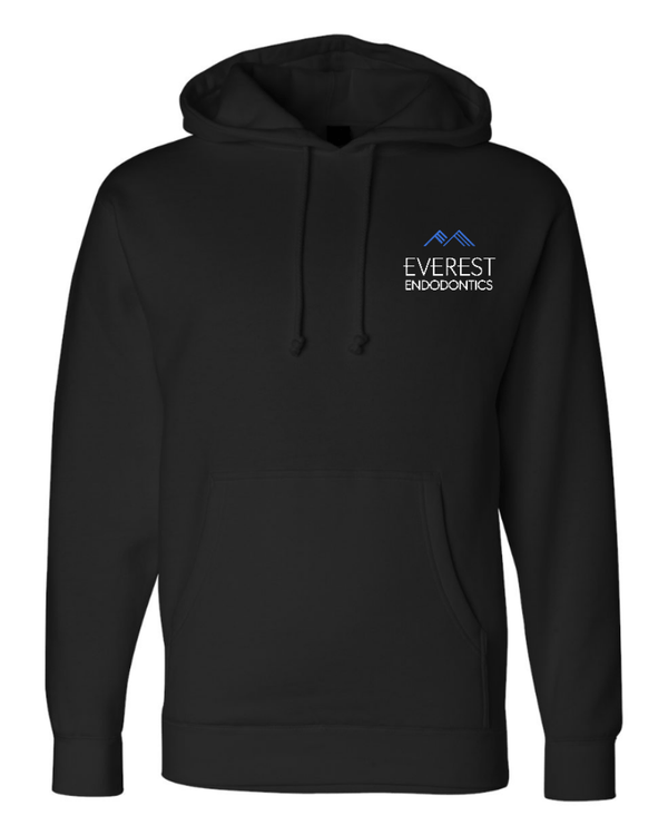 Custom Apparel - Screen Printing - Everest Endodontics - Adult Unisex Heavyweight Hooded Sweatshirt - Everest Endodontics Staff Store - 14895