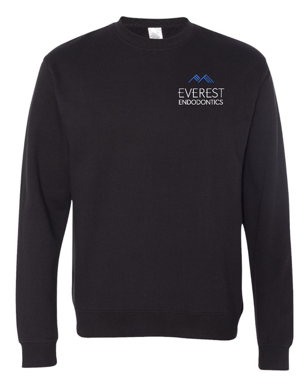 Custom Apparel - Screen Printing - Everest Endodontics - Adult Unisex Mid - weight Crewneck Sweatshirt - Everest Endodontics Staff Store - 14895