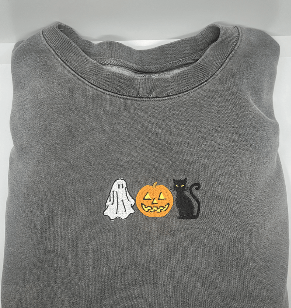 Custom Apparel - Screen Printing - Fabricated Customs Halloween - Adult Midweight Pigment Dyed Crewneck Sweatshirt (Pigment Black/ Pigment Plum/ Pigment Alpine) - FC Halloween - 16721