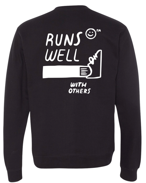 Custom Apparel - Screen Printing - Friendship Miles - Heavyweight Crewneck Sweatshirt / Black - Friendship Miles - 14986