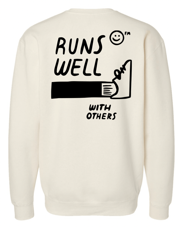 Custom Apparel - Screen Printing - Friendship Miles - Heavyweight Crewneck Sweatshirt / Bone - Friendship Miles - 14986