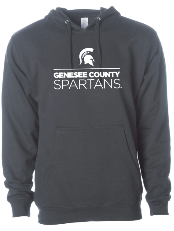 Custom Apparel - Screen Printing - Genesee County Spartans - Unisex Adult Hooded Sweatshirt - Hooded Sweatshirt - Genesee County Spartans - 14374