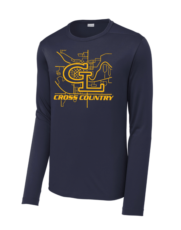 Custom Printed Apparel | GL Cross Country 2025 - Adult Unisex Long Sleeve Performance T-Shirt - GL Cross Country 2025 - 18282