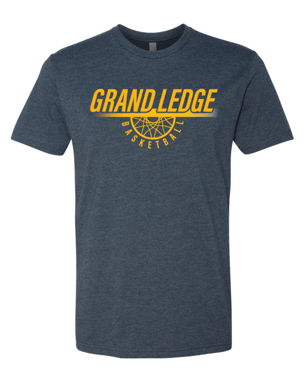 Custom Apparel - Screen Printing - Grand Ledge Basketball 2024 - CVC Navy T-Shirt - Grand Ledge Basketball - 17171